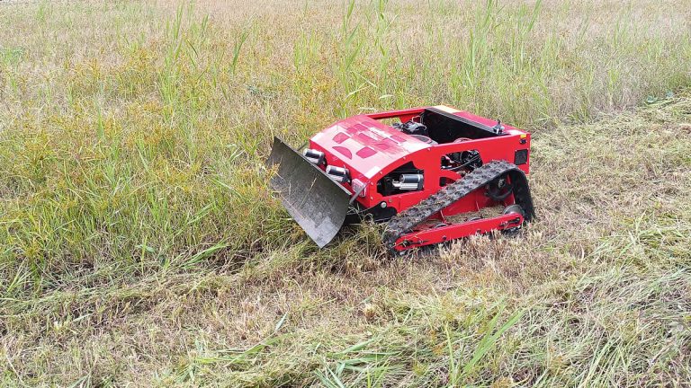 hybrid adjustable cutting height 10-150mm 500mm cutting width remote operated robotic slope mower