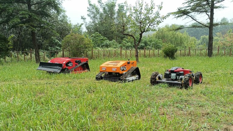 China made remote control slope mower with tracks low price for sale, Chinese best RC slope mower