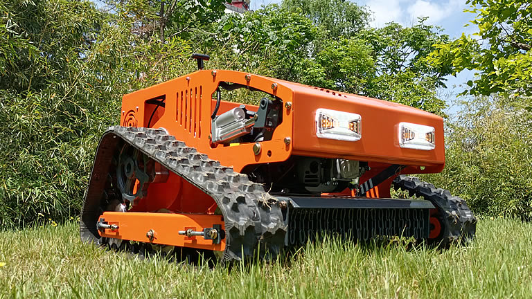 China made robotic slope mower low price for sale, chinese best remote control brush cutter