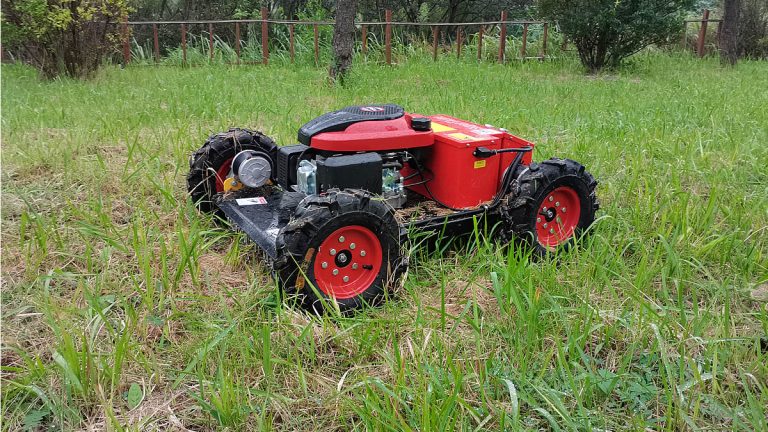 China made track mower low price for sale, chinese best remote control lawn mower