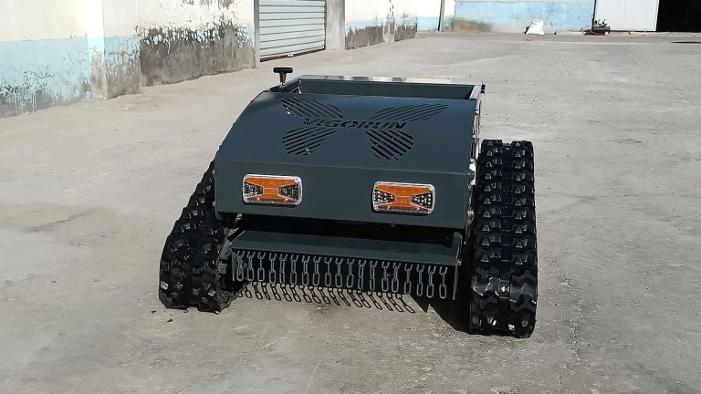China made remote control mower on tracks low price for sale, Chinese remote controlled lawn mower