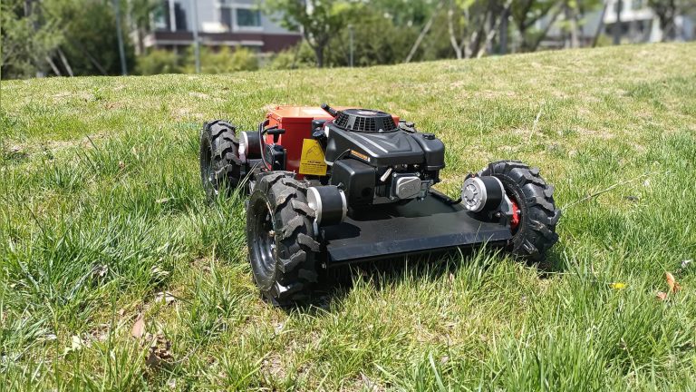 hybrid brushless DC motor cutting height 1-18 cm adjustable radio controlled grass trimmer