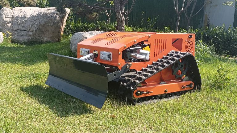 China made robotic slope mower low price for sale, Chinese best remote control tracked mower