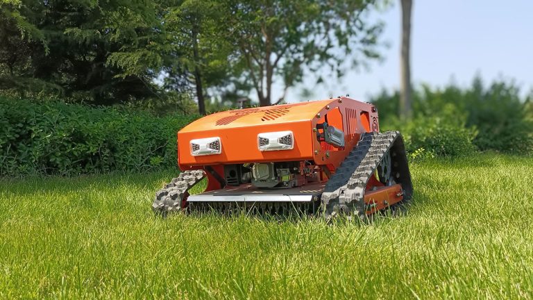 China made slope mower low price for sale, Chinese best wireless radio controlled lawn mower