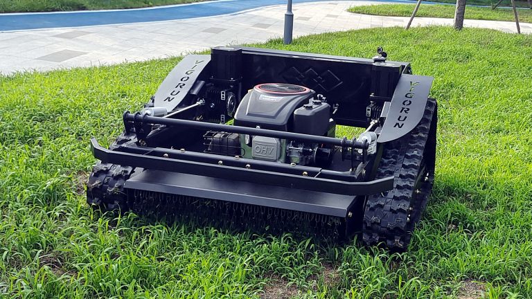 China made remote control mower on tracks low price for sale, Chinese best radio controlled mower