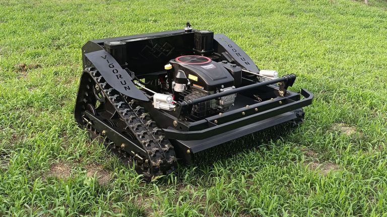 petrol low energy consumption self-powered dynamo remotely controlled robot mower for slopes