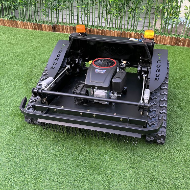 strong power petrol engine all terrain remote control mower for hills