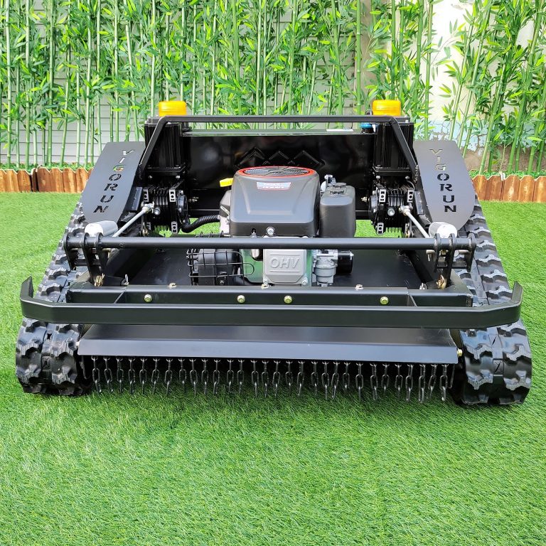 gasoline engine rechargeable battery blade rotary remote controlled slope lawn mower