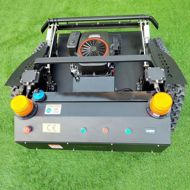 hybrid self-charging battery powered 360 degree rotation remote controlled slope mower