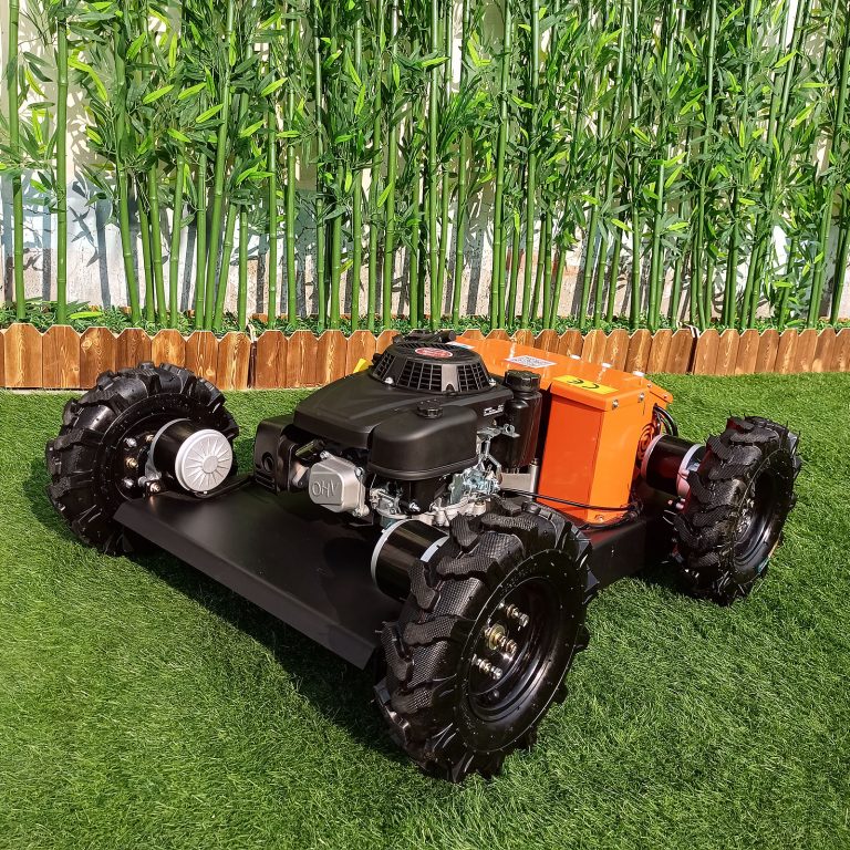 China made radio control lawn mower low price for sale, Chinese best remote control brush cutter