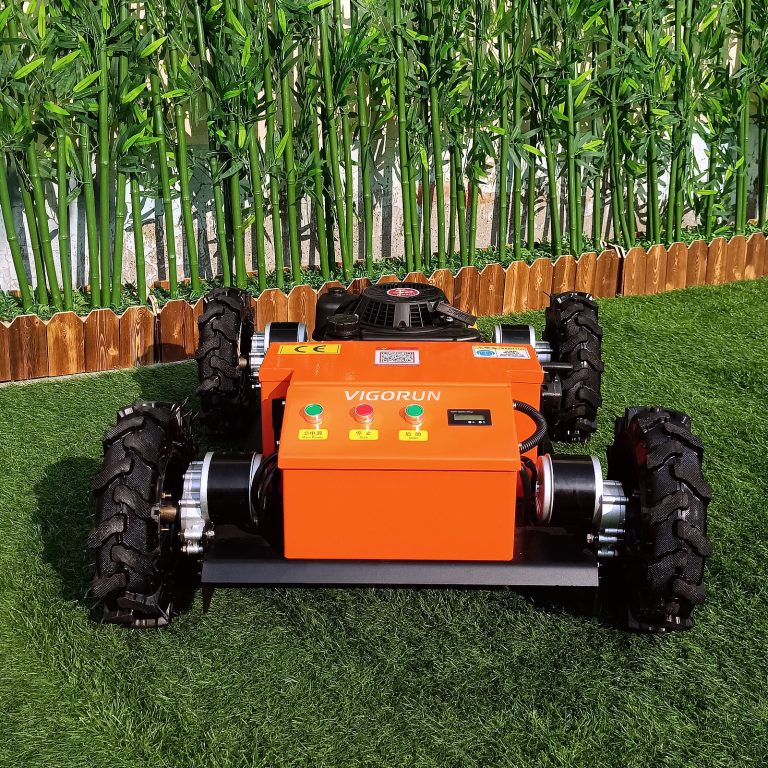 China made robot lawn mower with remote control low price for sale, Chinese best radio controlled mower