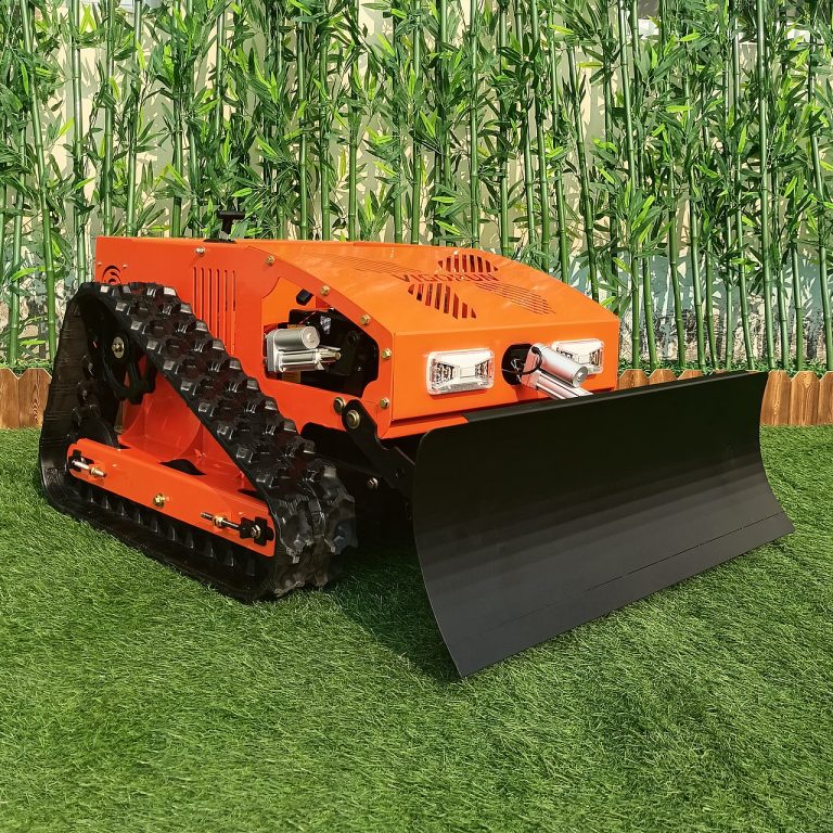 hybrid electric motor driven all terrain remote control lawn mower for hills