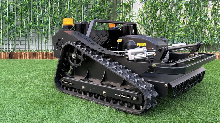 VIGORUN engine self-charging battery powered remote control crawler mower