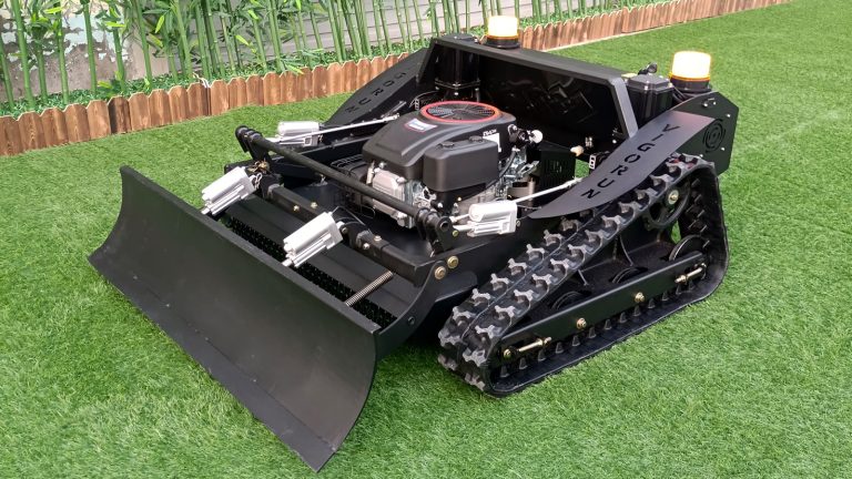 China made remote control slope mower with tracks low price for sale, Chinese best RC lawn mower